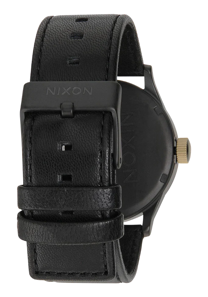 NIXON Sentry Leather Matte Black Leather - A105-1041-00