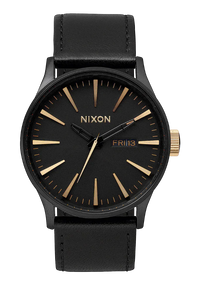 NIXON Sentry Leather Matte Black Leather - A105-1041-00