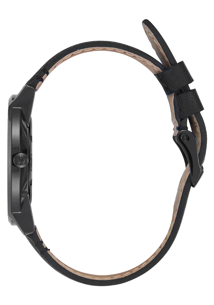 NIXON Porter Leather All Black / Gold - A1058-1031-00